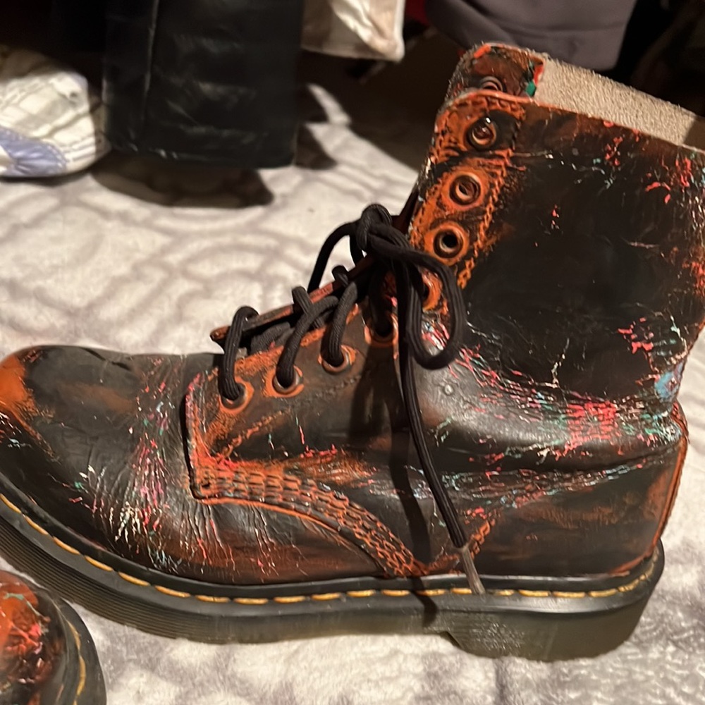 COPY - Very vintage doc martens made in NYC hand sanded and painted super cute …